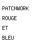 patchwork rouge et bleu
