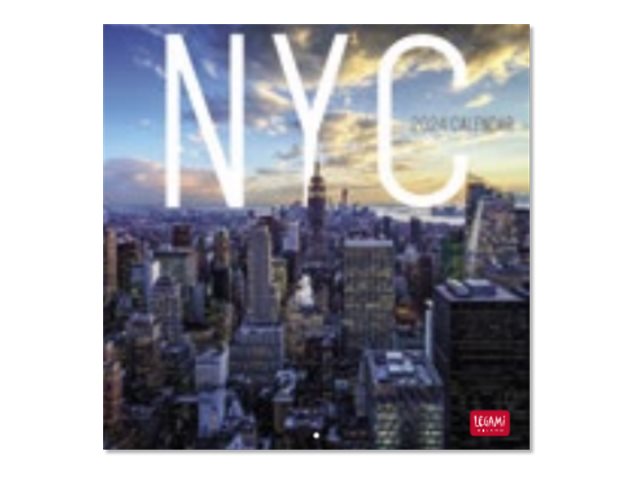 Legami - Calendrier mensuel 2024 - 18 x 18 cm - NYC Pas Cher | Bureau