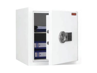 Reskal SB300EL - Coffre-fort à valeur assurable 24L - à code - acier blanc