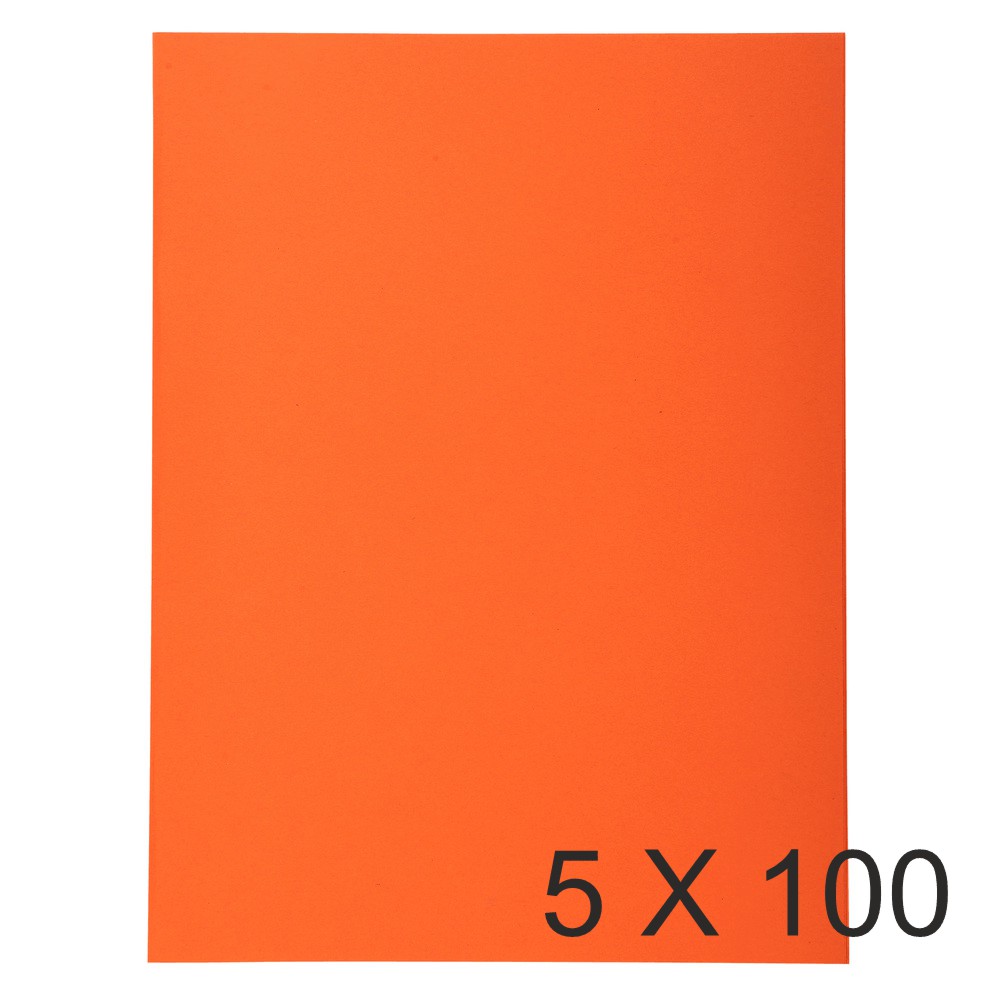Exacompta Forever - 5 Paquets de 100 Chemises - 220 gr - orange