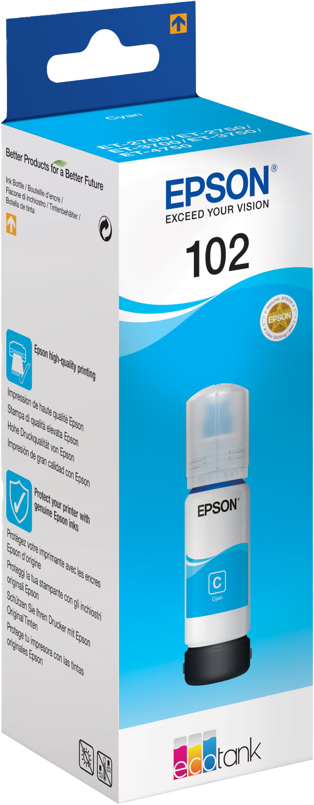 Epson EcoTank 102 - cyan - réservoir d'encre original