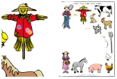 Apli - 3 feuilles gommettes ferme