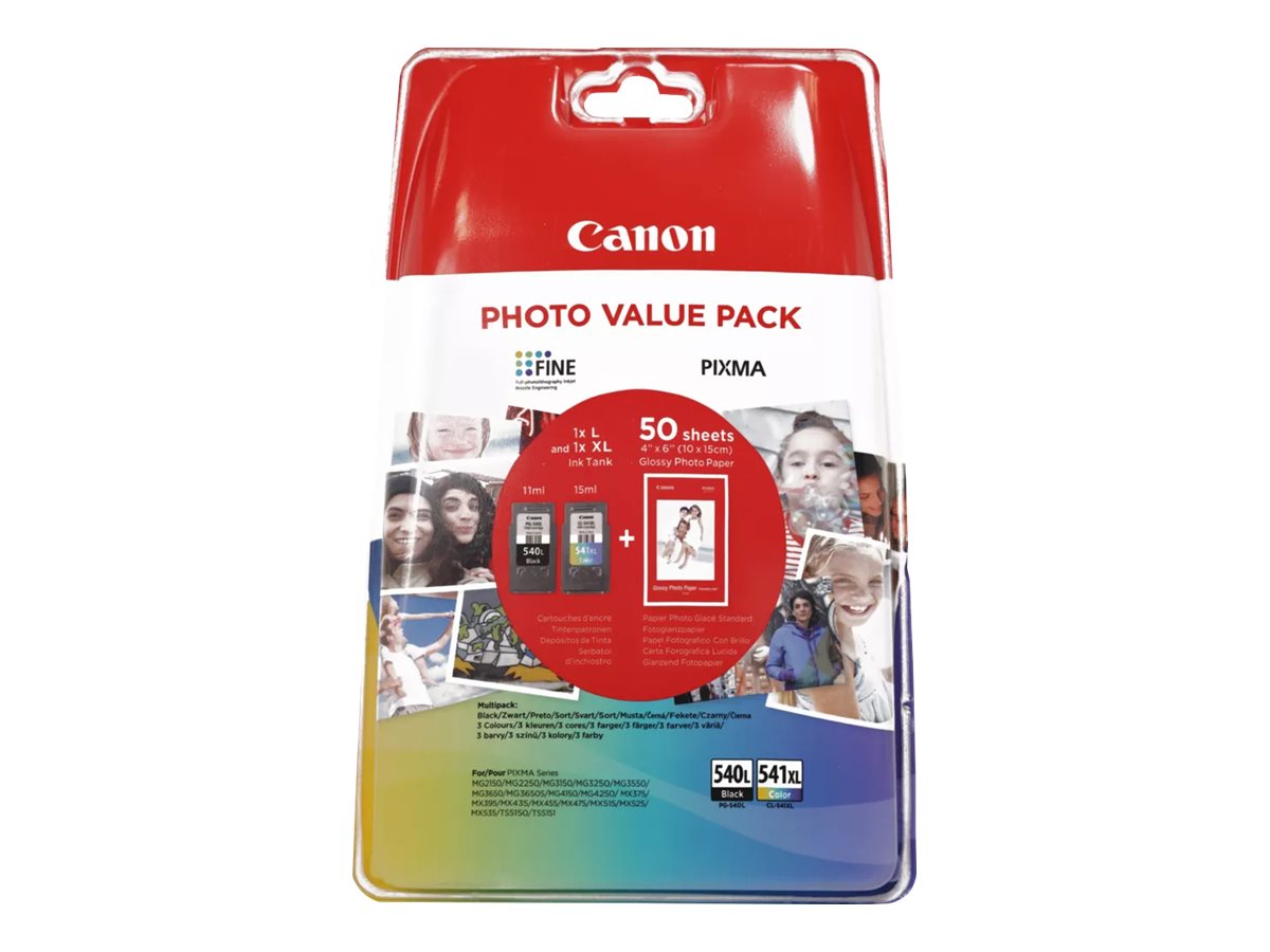 Canon PG-540L/CL-541XL - pack de 2 - noir, cyan, magenta, jaune - cartouche d'encre originale