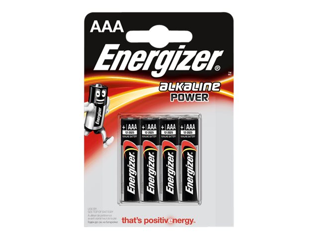 ENERGIZER Power - 4 piles alcalines - AAA LR03
