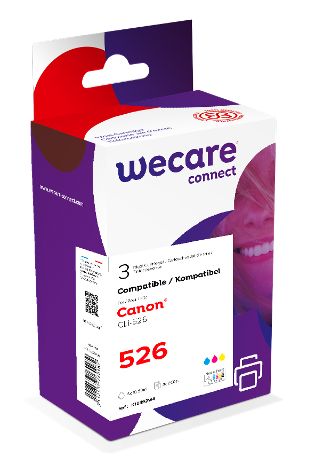 Cartouche compatible Canon CLI-526 - pack de 3 - cyan, magenta, jaune - Wecare K10492W4 