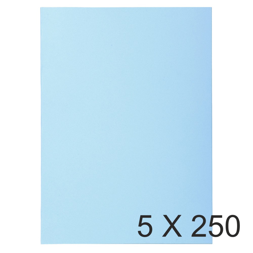 Exacompta Super 60 - 5 Paquets de 250 Sous-chemises - 60 gr - bleu clair