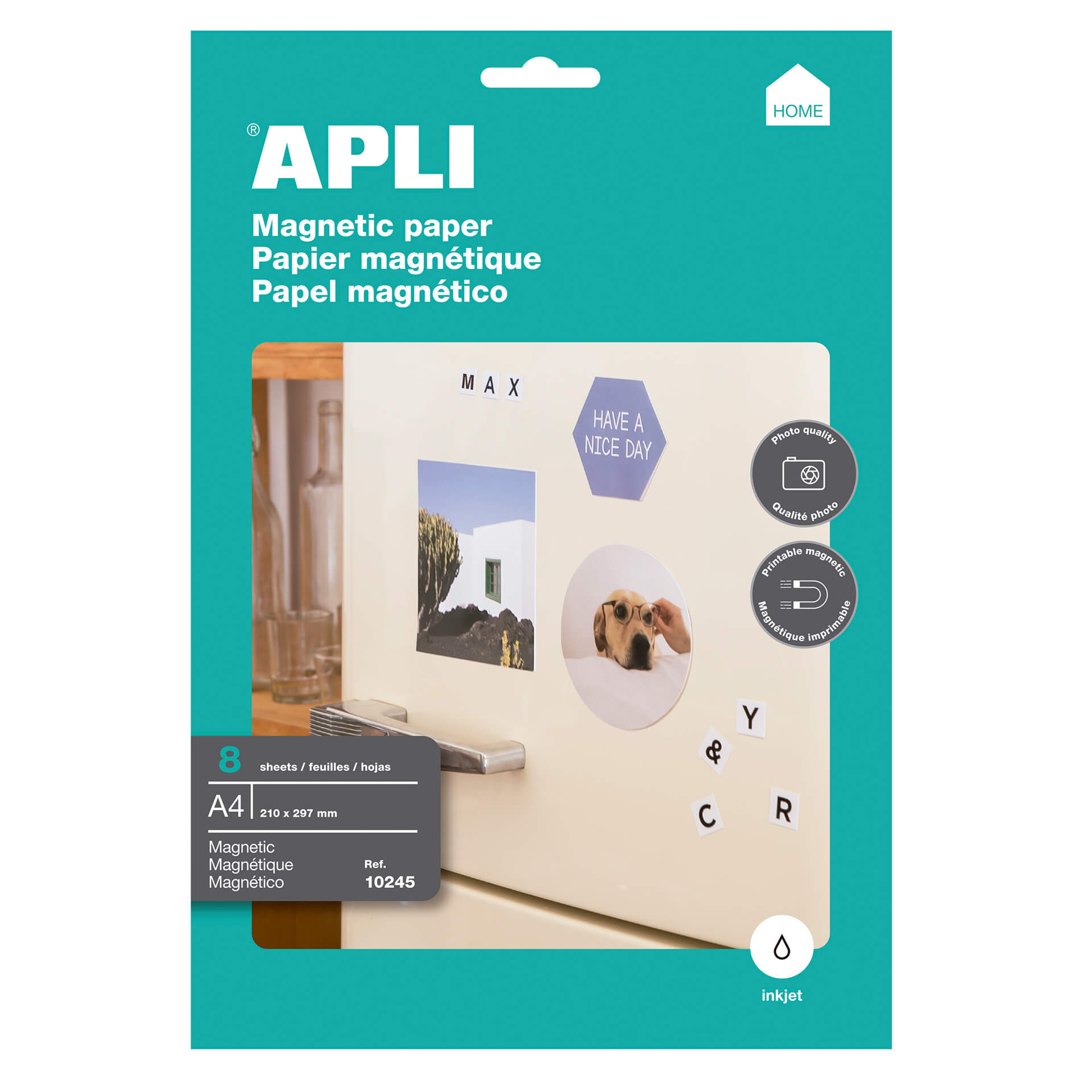 Apli DECAdry - Papier magnétique A4 - 8 feuilles