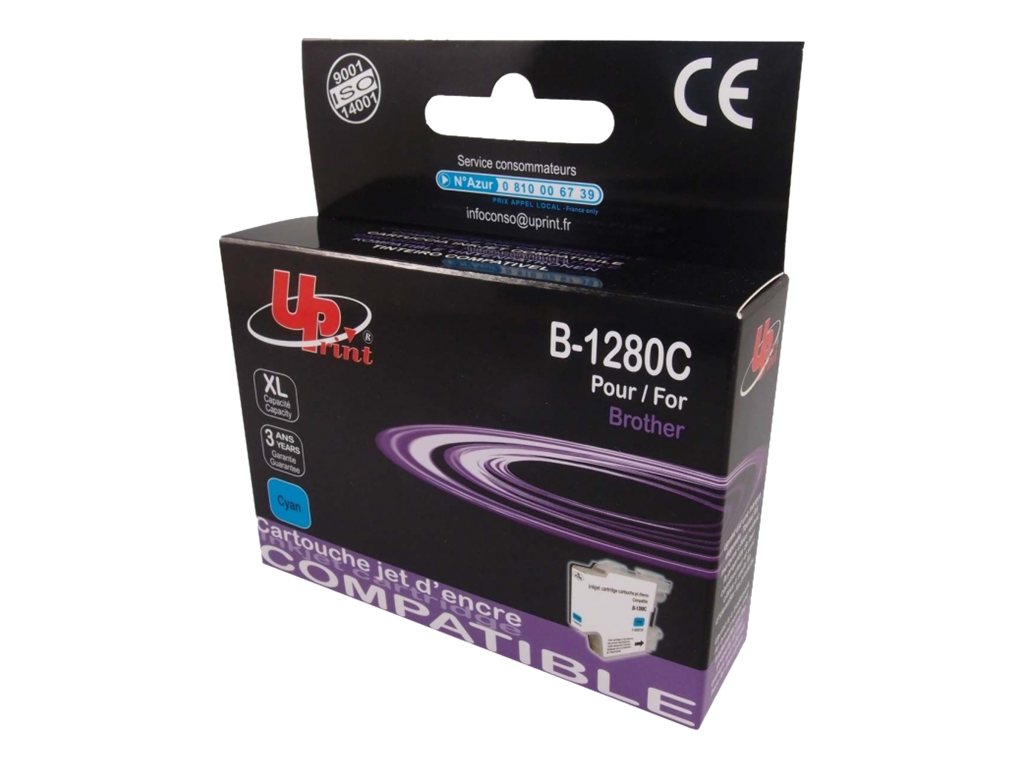 Cartouche compatible Brother LC1280XL/LC1240XL - cyan - UPrint B.1280C 