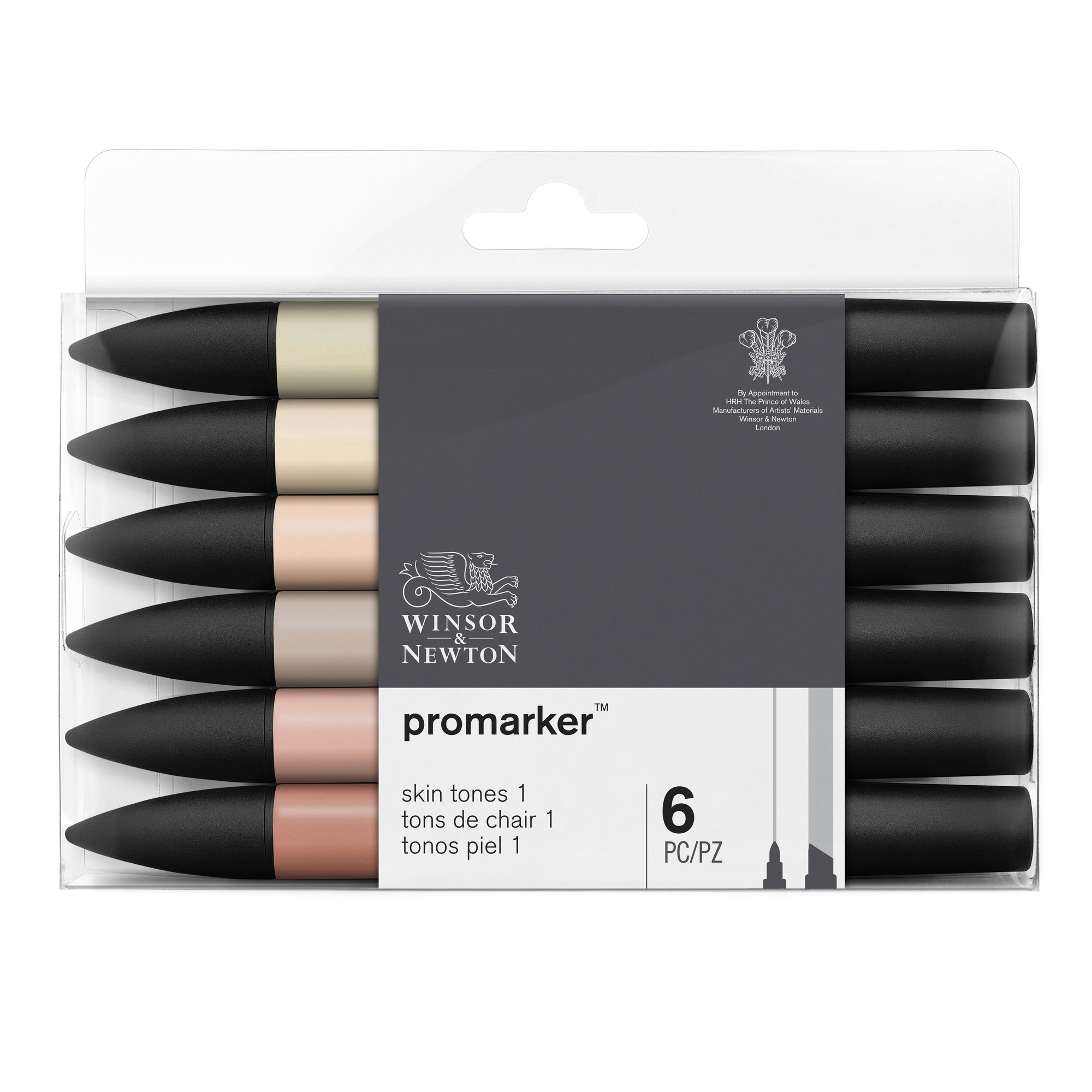 ProMarker - Pack de 6 marqueurs double pointe - teint peau