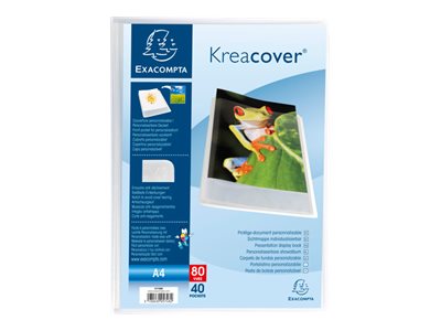 Exacompta KreaCover - Porte vues personnalisable - 80 vues - A4 - cristal