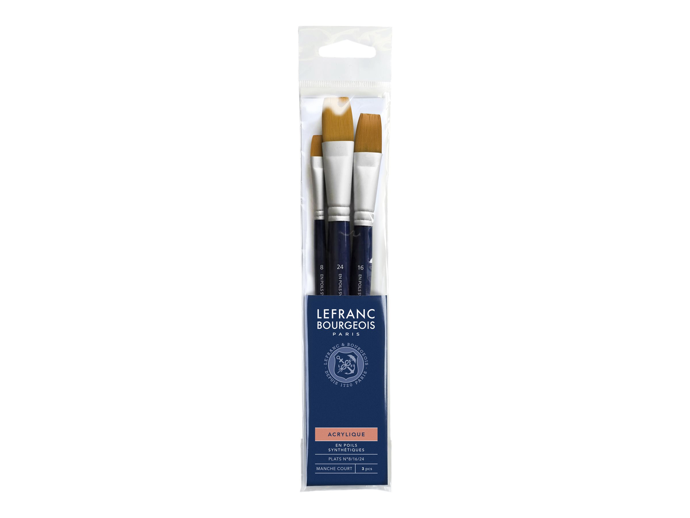 Set 6 Pinceaux Synthétiques Lefranc Bourgeois - Assortiment Multi-Tailles - Loisirs Créatifs