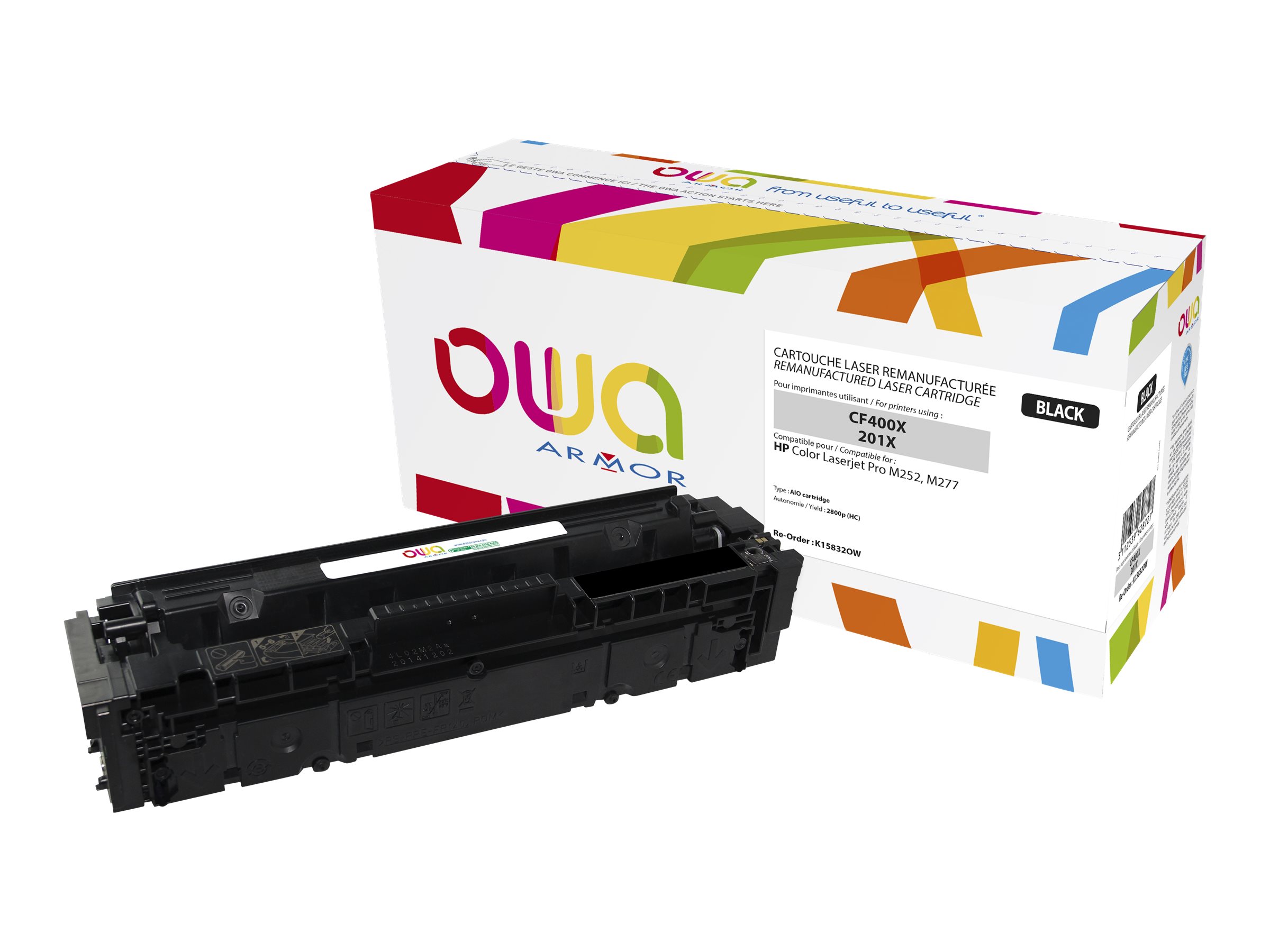 Cartouche laser compatible HP 201X - noir - Owa K15832OW
