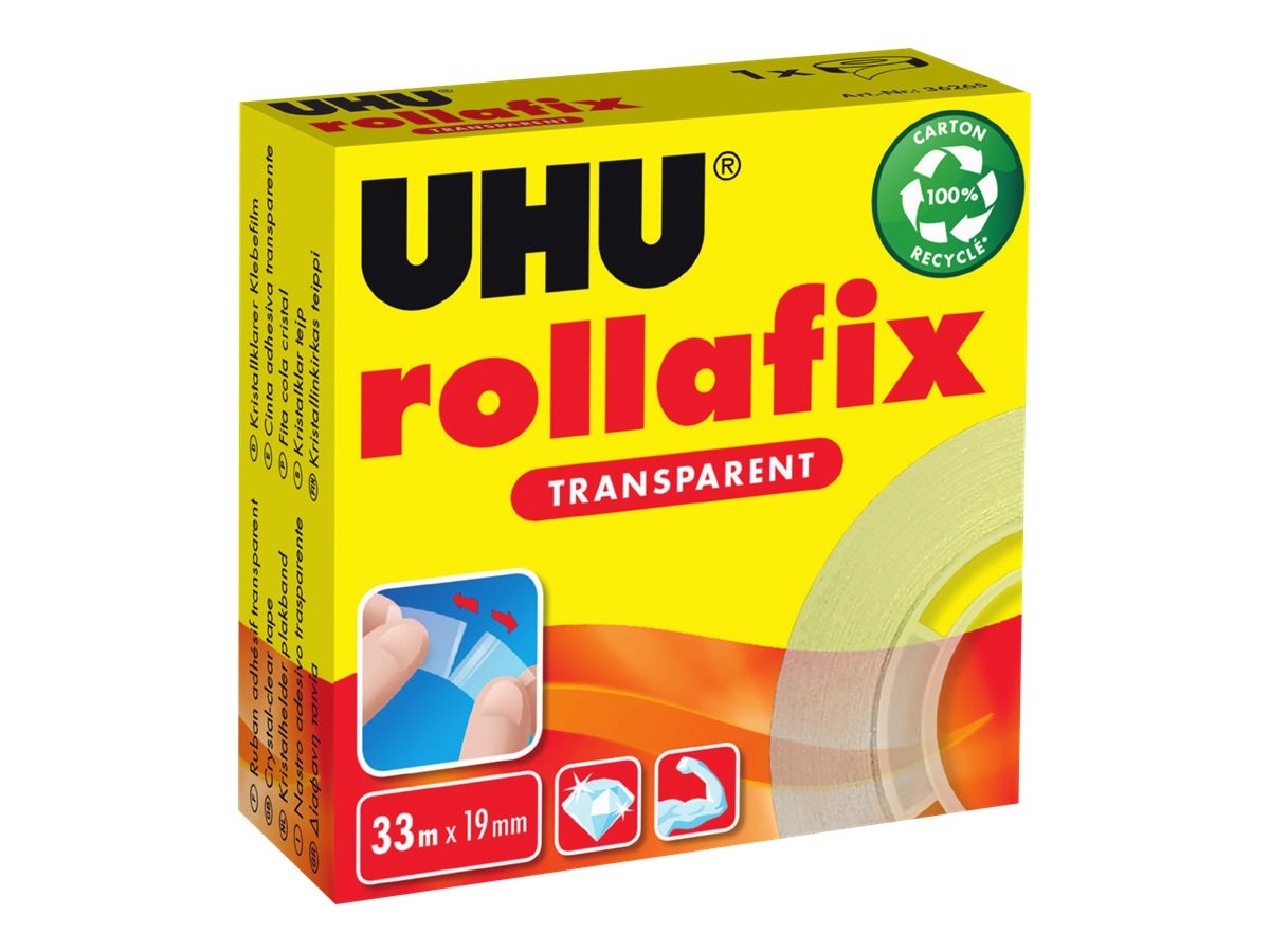 UHU Rollafix - Ruban adhésif transparent - 19 mm x 33 m