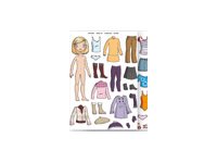 Apli - 37 gommettes repositionnables - Vêtements filles