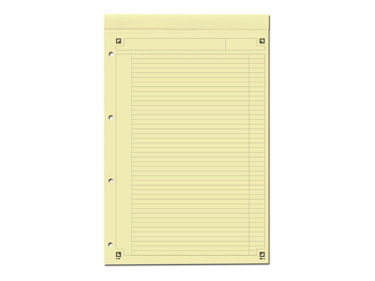 Oxford International - Bloc notes - A4 + - 160 pages - ligné jaune - perforé
