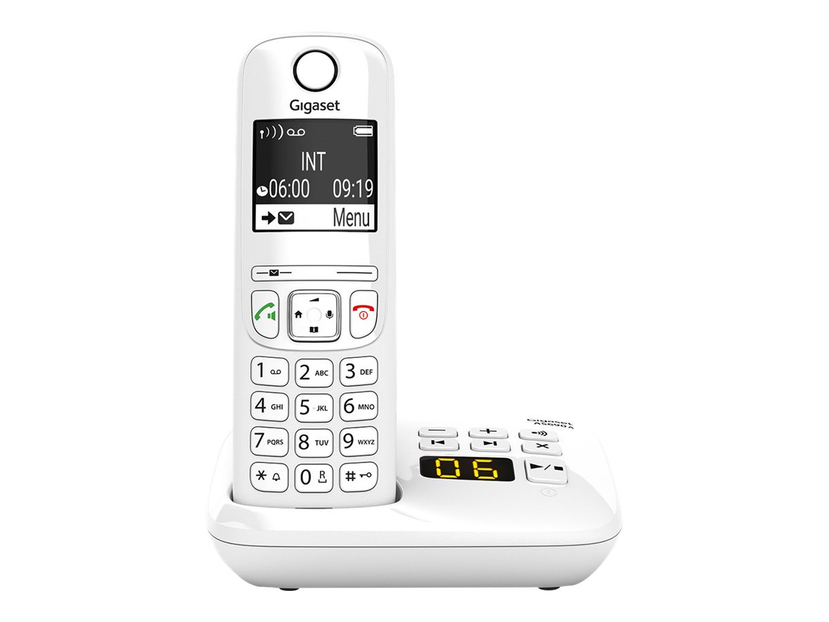 Gigaset AS690A - téléphone sans fil - avec répondeur - blanc