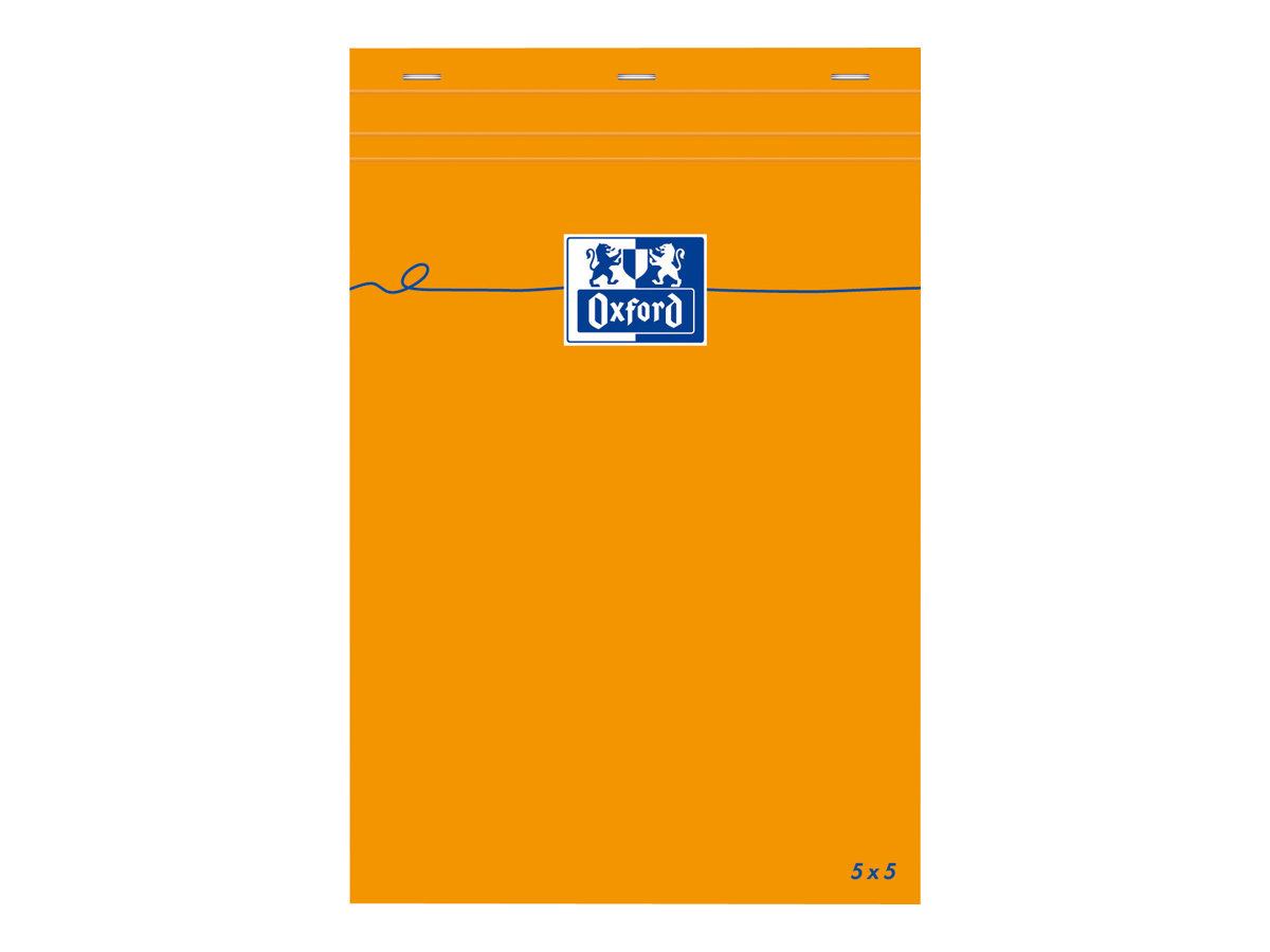 Oxford - Bloc notes - A5 - 160 pages - petits carreaux - 80G - agrafé