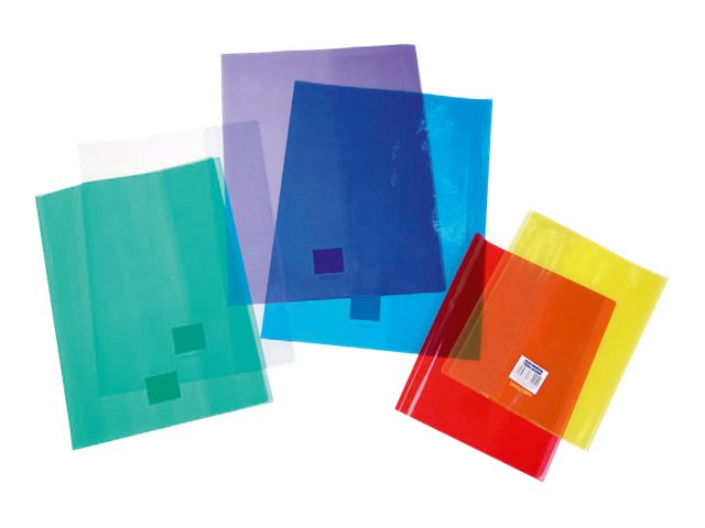 Calligraphe - Protège cahier sans rabat - A4 (21x29,7 cm) - cristalux - bleu transparent