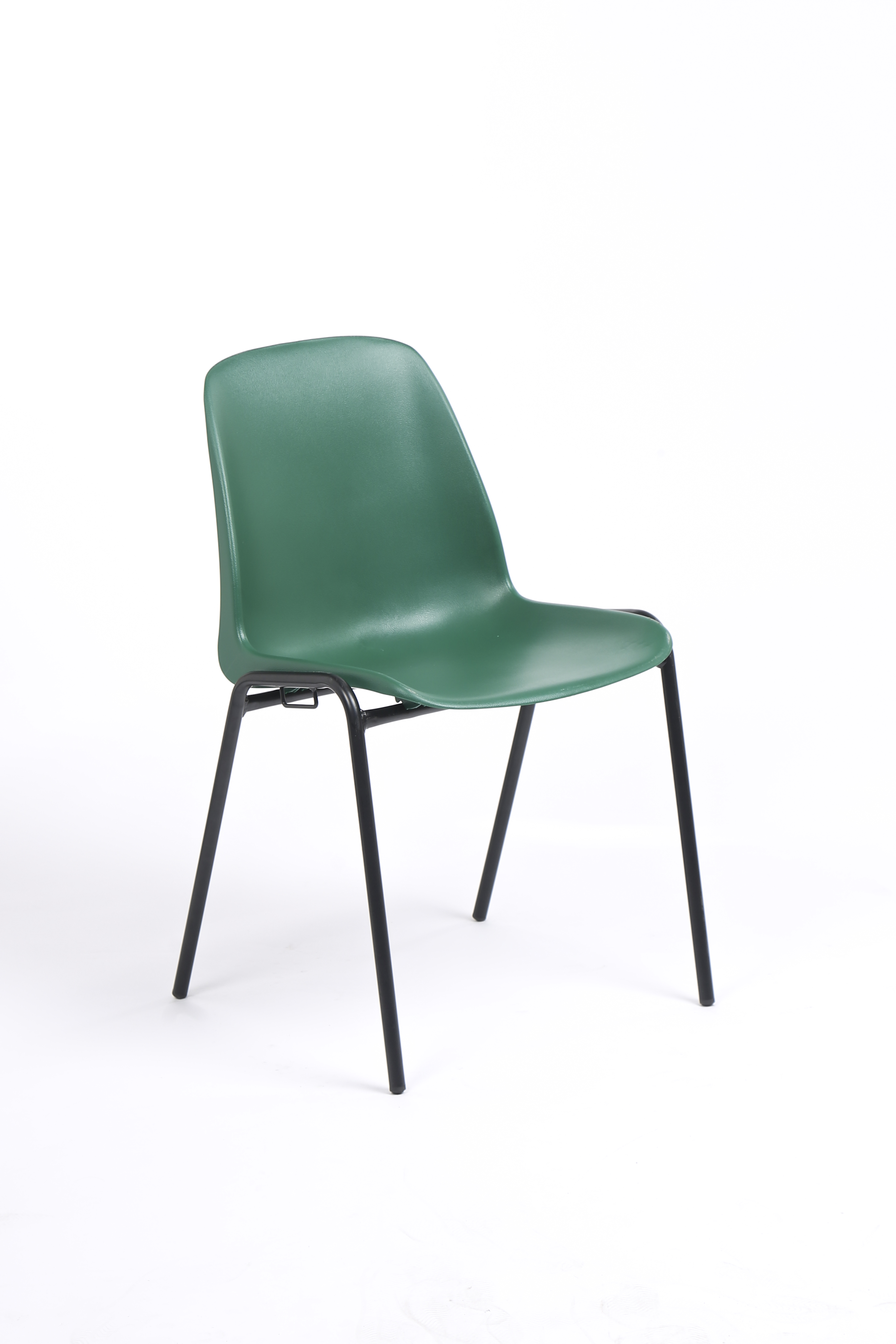 Chaise CHARLOTTE - pieds noirs avec accroches - vert