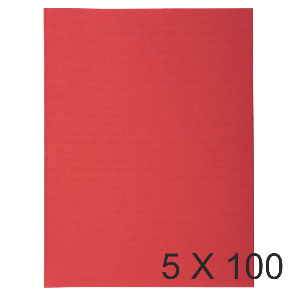 Exacompta Super 210 - 5 Paquets de 100 Chemises - 210 gr - rouge