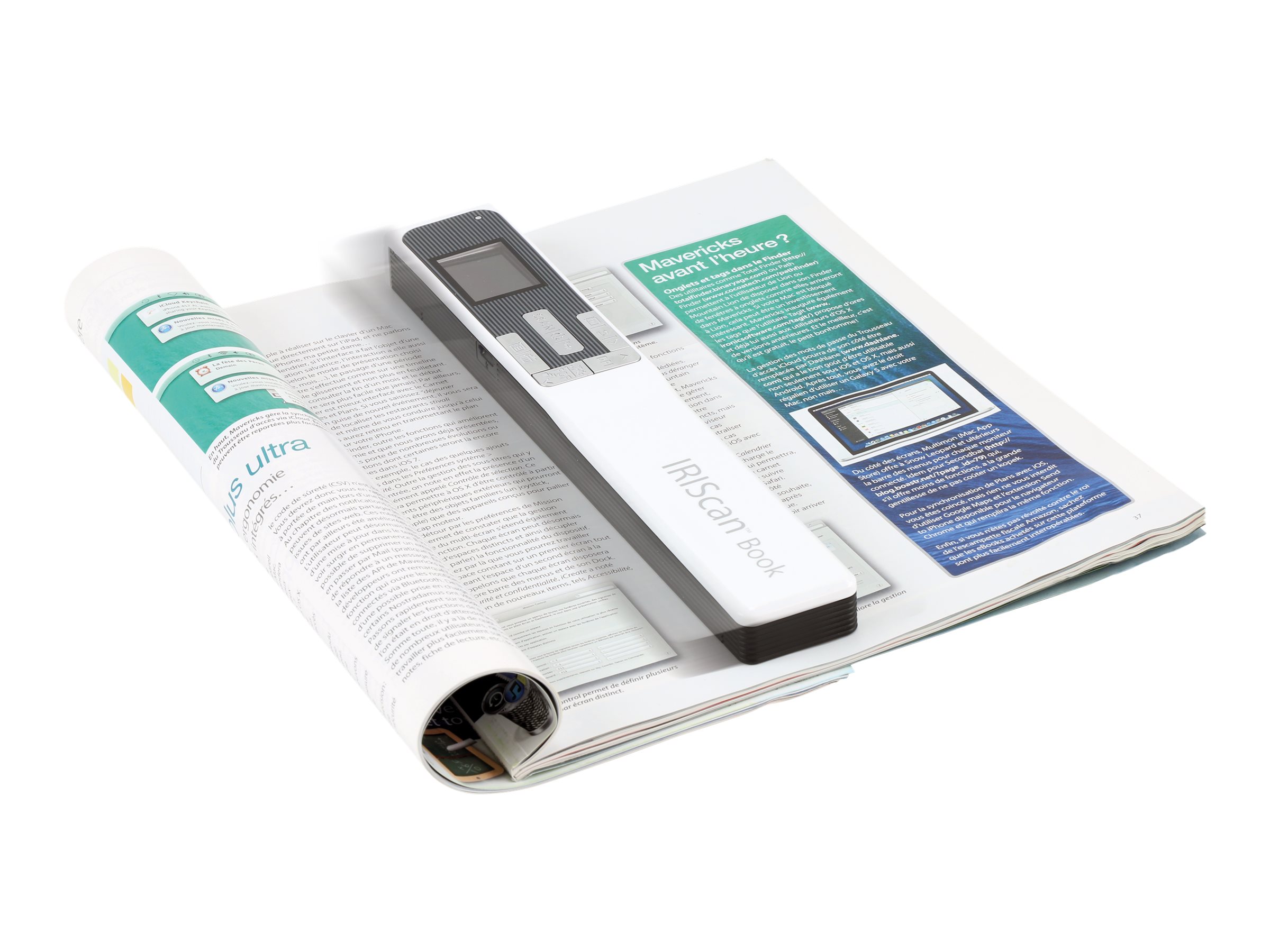 IRIScan Book 5 - scanner de documents A4 - portable - 1200 ppp x 1200 ppp - blanc - 30ppm