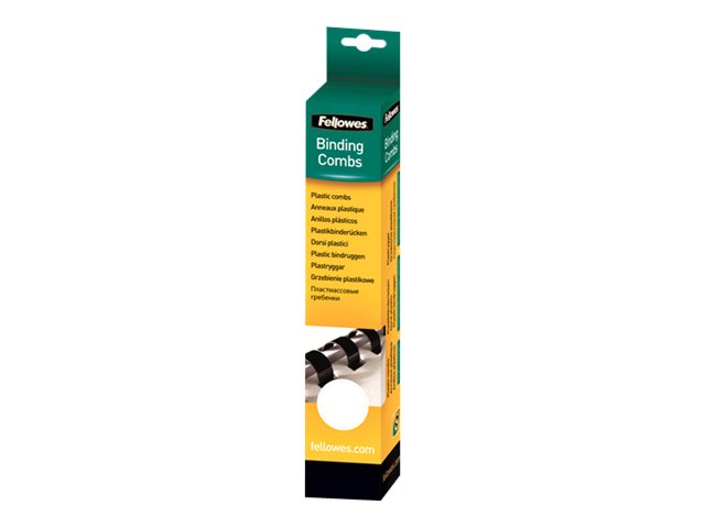 Fellowes - 25 anneaux de reliure en plastique - 8 mm - jusqu'à 40 feuilles - blanc