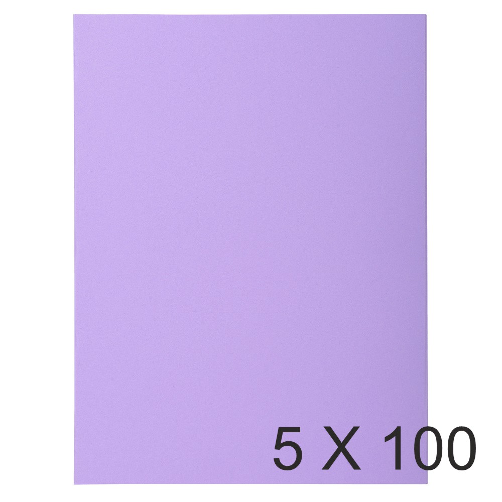 Exacompta Super 210 - 5 Paquets de 100 Chemises - 210 gr - lilas