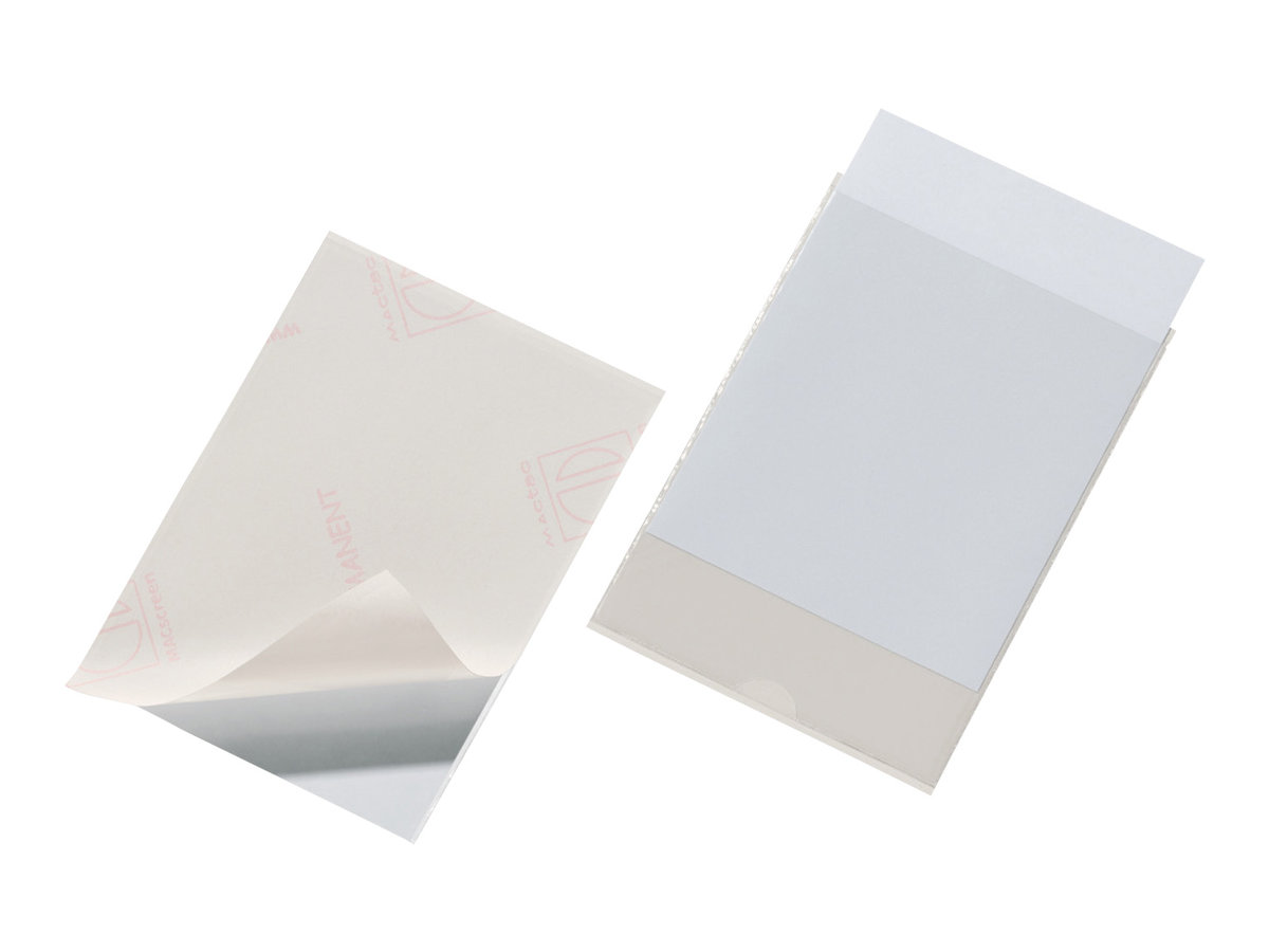 DURABLE POCKETFIX - 10 Porte-étiquettes adhésives - 105 x 148 mm - transparent