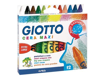 GIOTTO - 12 Craies de couleur - pointe large
