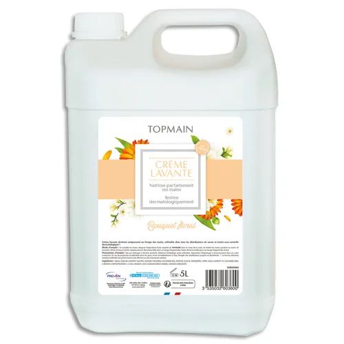 Topmain - Crème nettoyante - liquide - florale - 5L