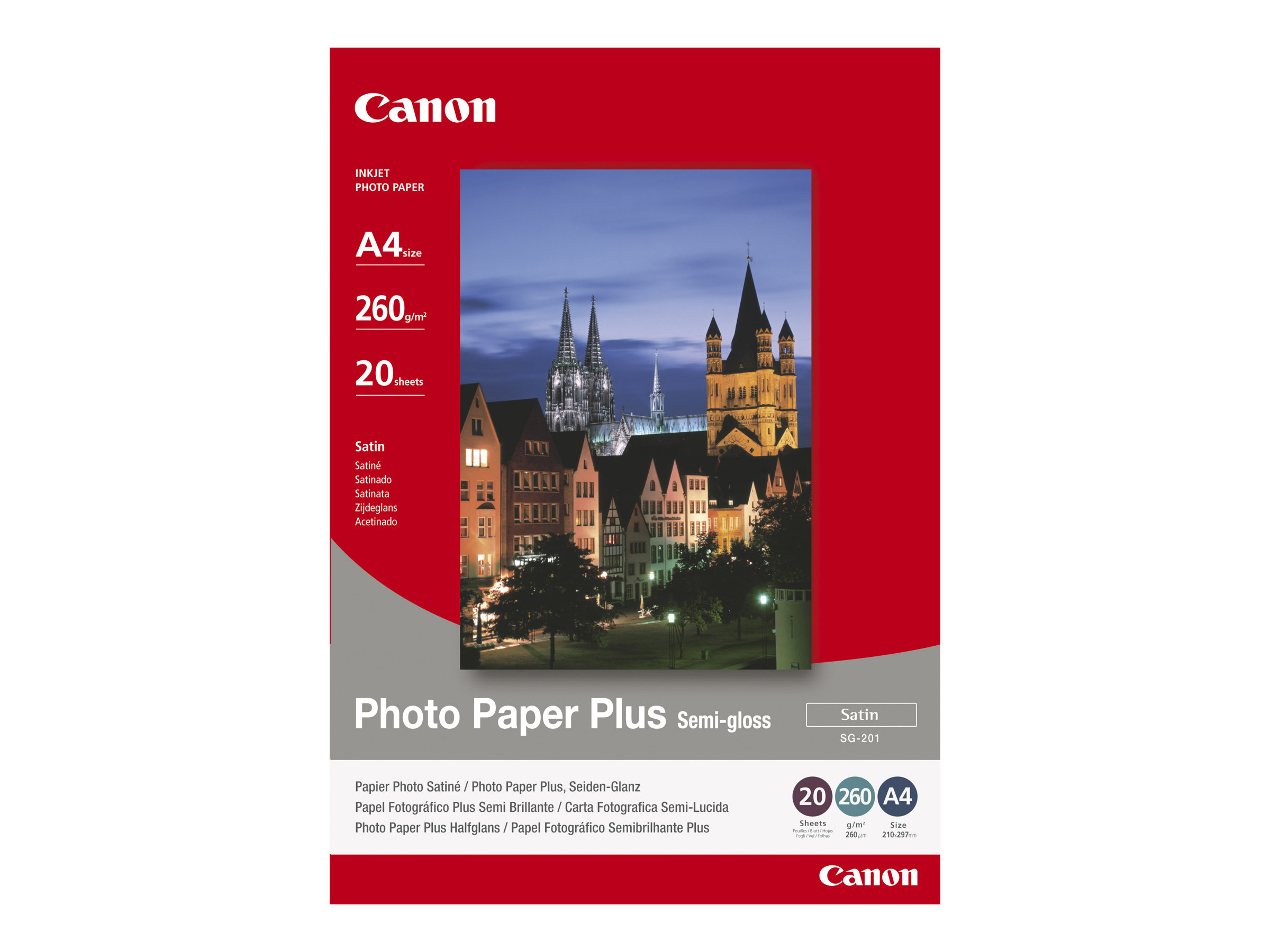 Canon SG-201 - Papier photo satin - 10 x 15 cm - 260 g/m² - 50 feuilles