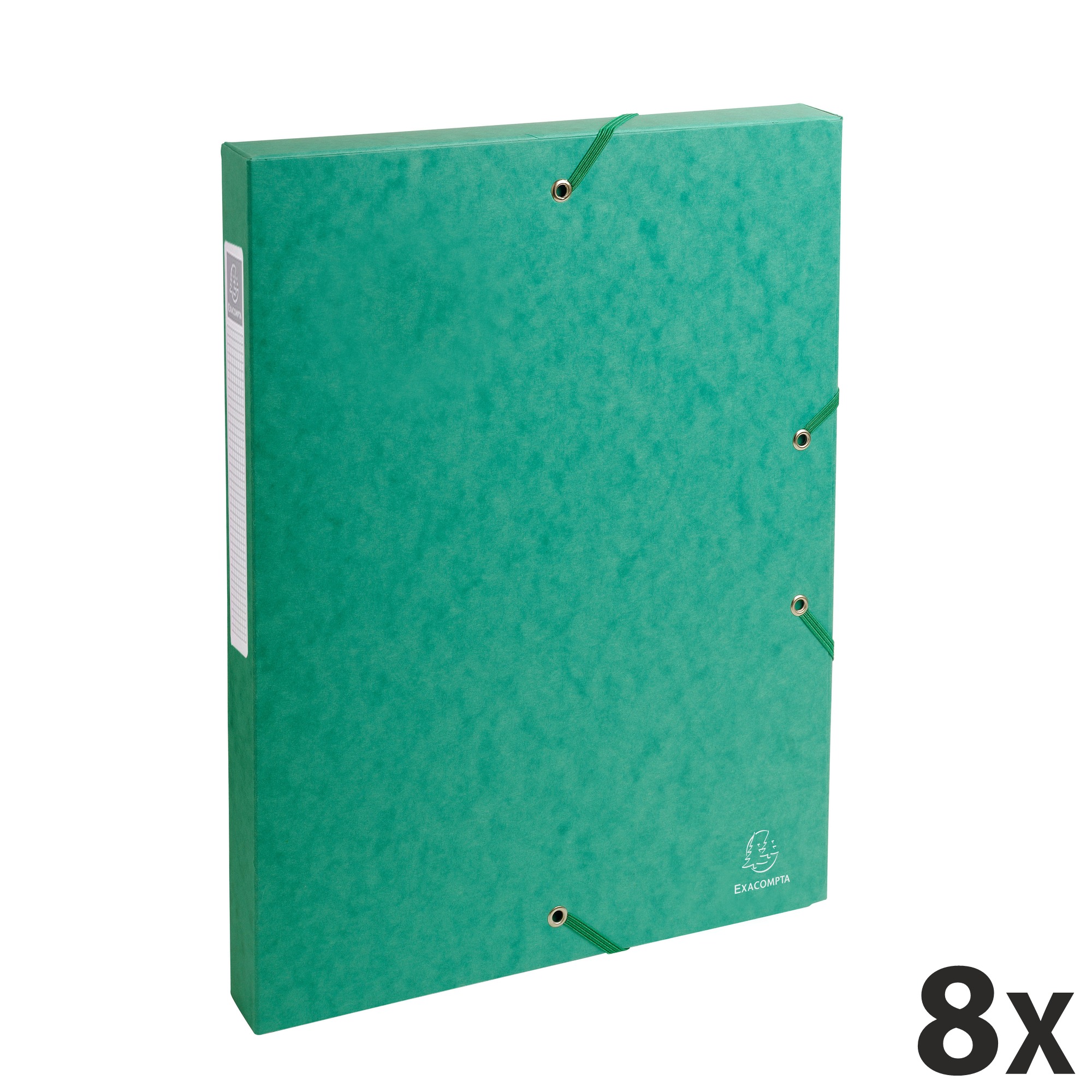 8 Boîtes De Classement Exabox Exacompta - Dos 2.5cm - Format 25x33cm A4 - 8 Couleurs Assorties