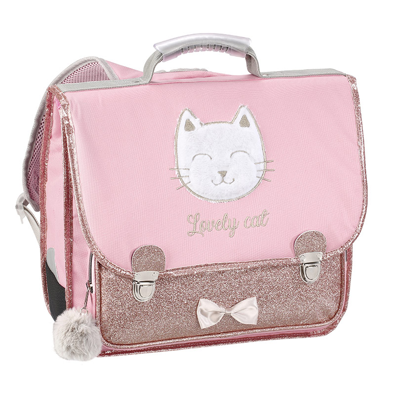 Cartable Scolaire EXOTIC Viquel 38 Cm – 2 Compartiments, Dos Rembourré, Bandes Réfléchissantes, Motif Jungle Rose