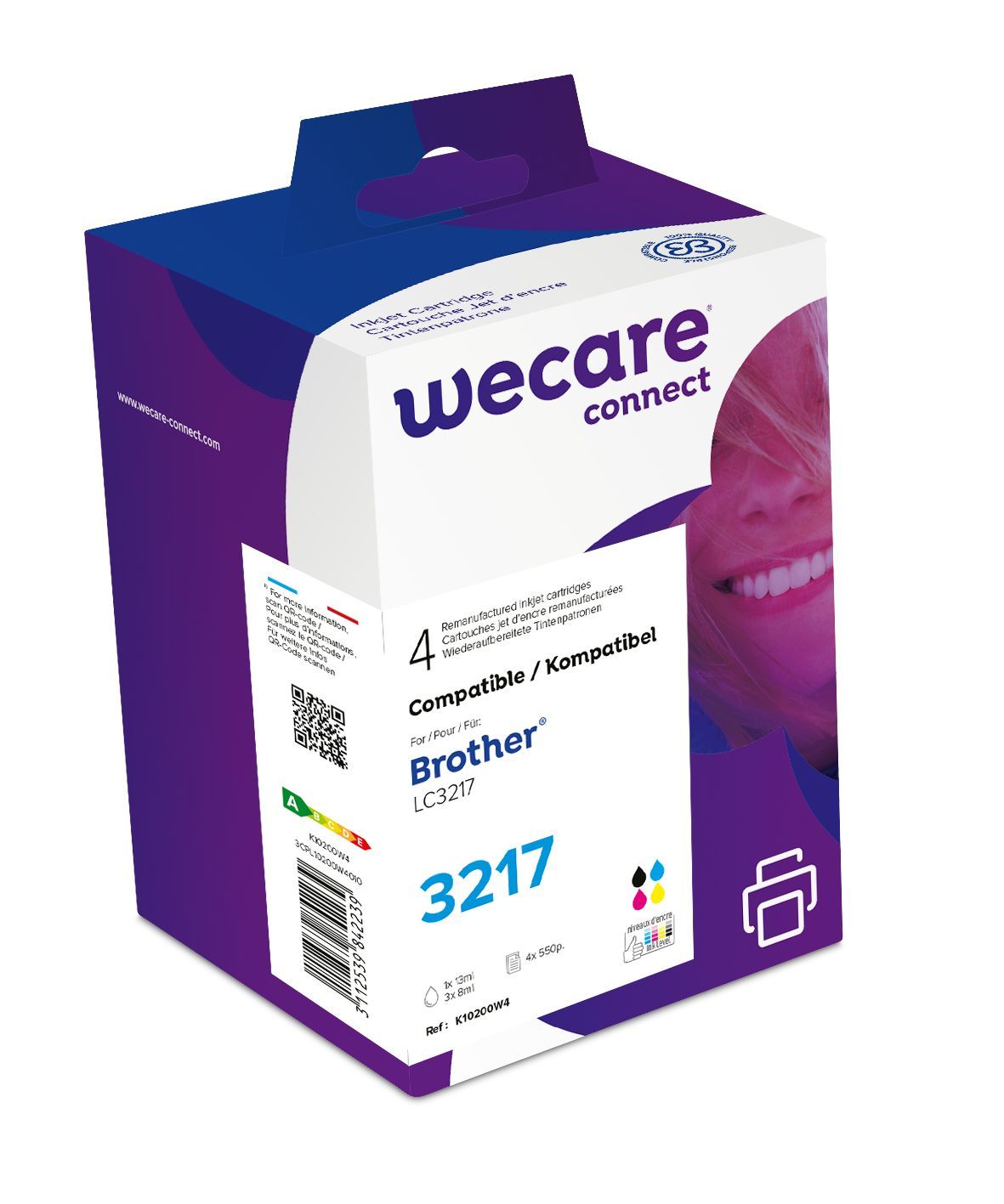 Cartouche compatible Brother LC3217 - pack de 4 - noir, cyan, magenta, jaune - ink