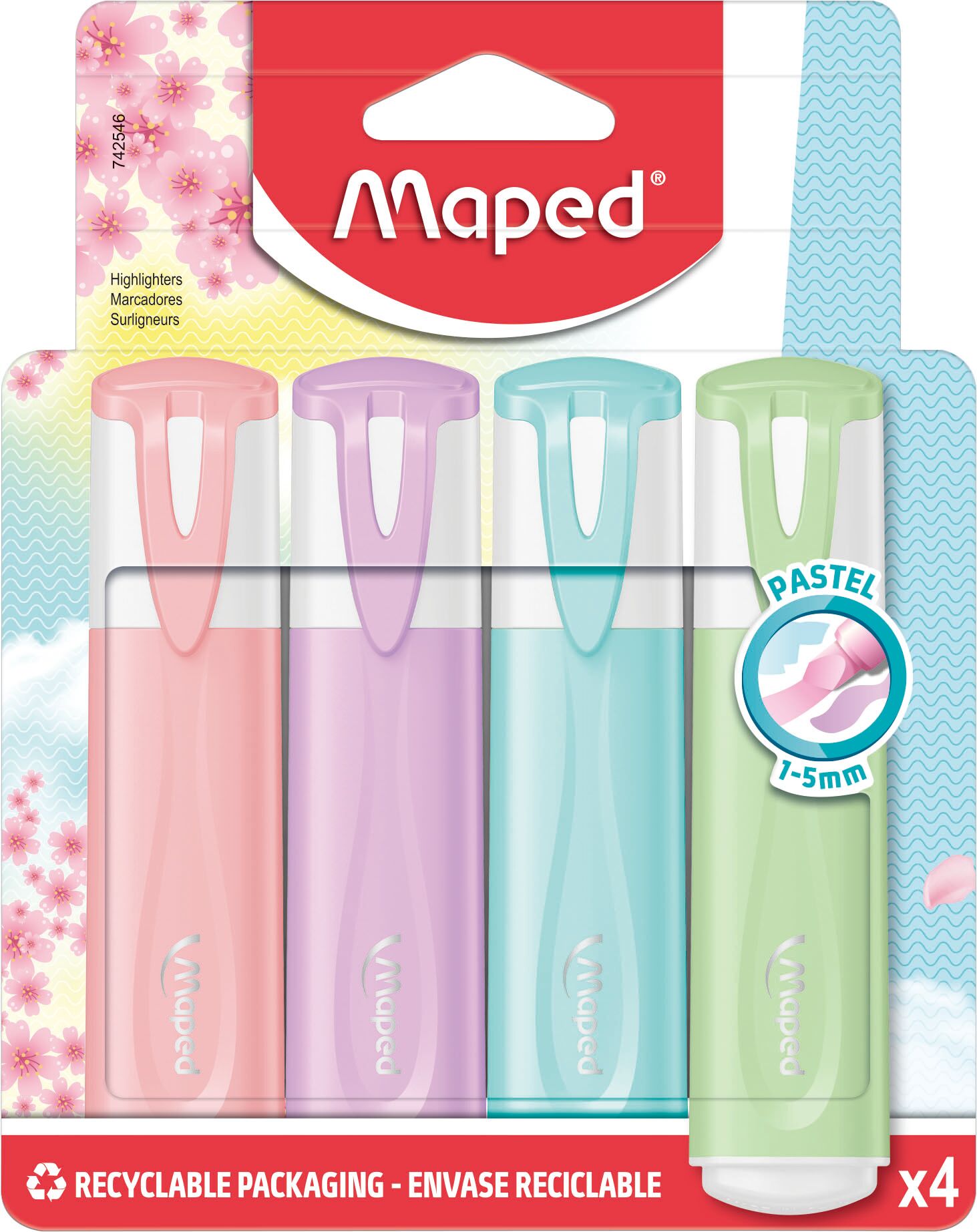 10 Surligneurs MAPED Pastel : Chez Fournitures Scolaires