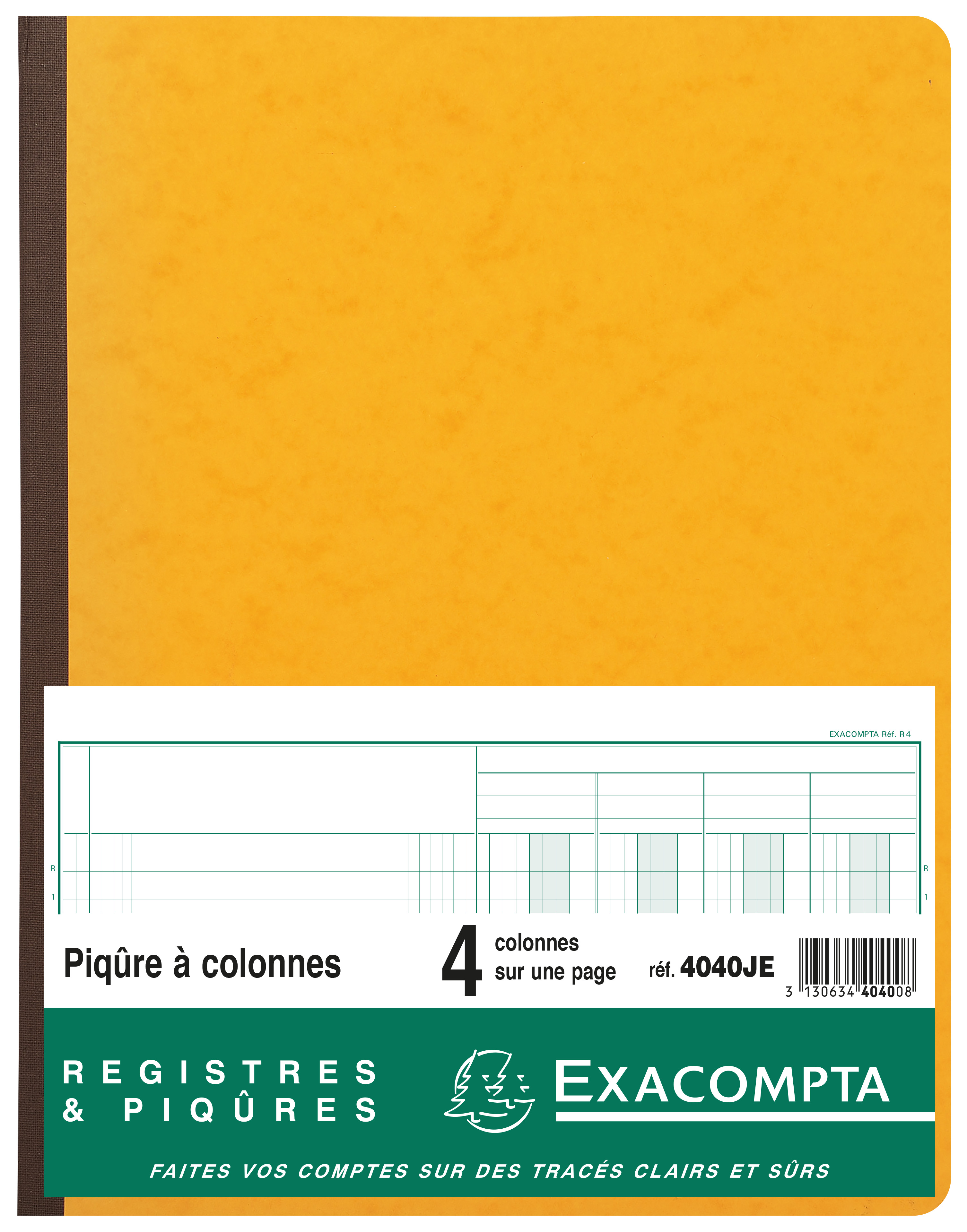 Cahier Comptable Exacompta 30 Colonnes - Tête Paresseuse - 80 Pages - Format 27/32 - Assortiment De Couleurs