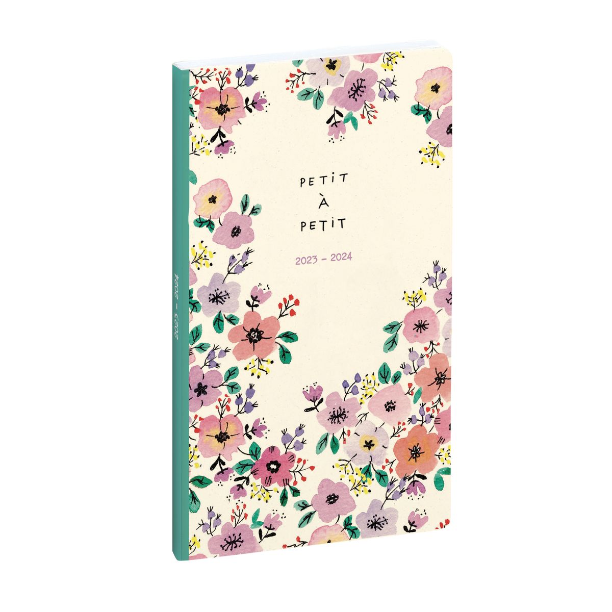 Agenda Green by Julie Adore - 1 semaine sur 2 pages - 16 mois  - 9 x 16 cm - mauve - Exacompta