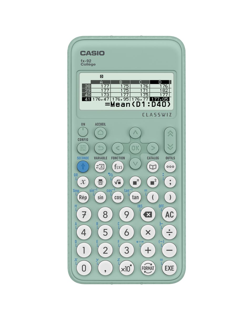Calculatrice scientifique Casio FX-92 collège Classwiz - spéciale Collège