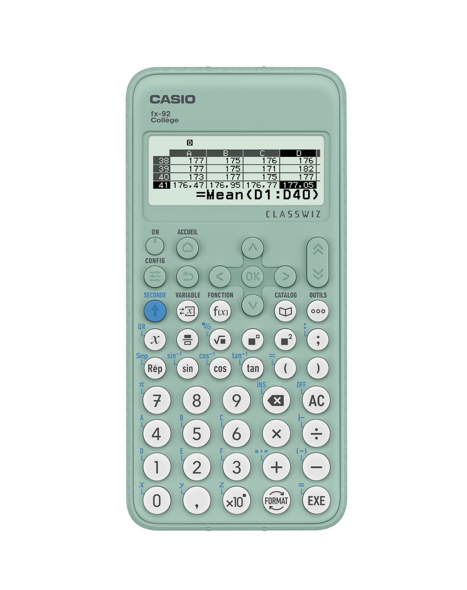 Calculatrice scientifique Casio FX-92 collège Classwiz - calculatrice spéciale Collège Pas Cher | Bureau