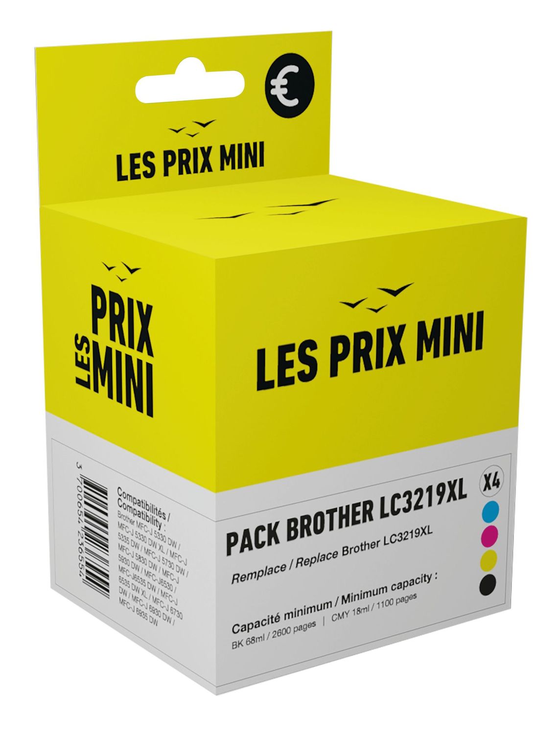 Cartouche compatible Brother LC3219XL - Pack de 4 - noir, cyan, magenta, jaune - prix mini