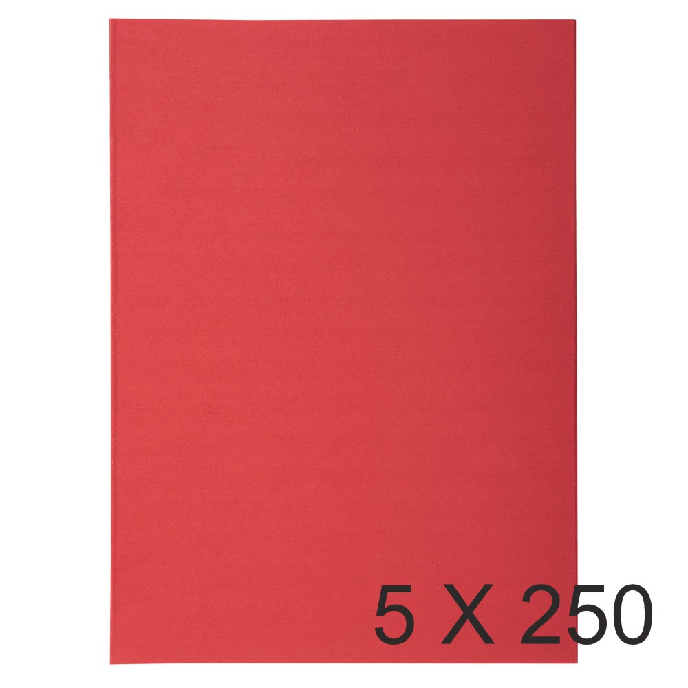 Exacompta Super 60 - 5 Paquets de 250 Sous-chemises - 60 gr - rouge