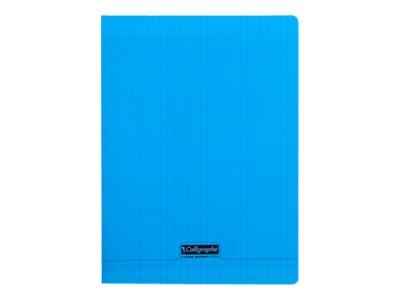 Calligraphe 8000 - Cahier polypro 24 x 32 cm - 96 pages - petits carreaux (5x5 mm) - bleu
