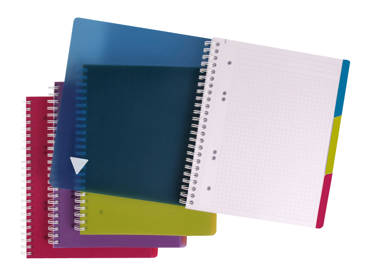 Cahier Plastique Spirale Page De Garde Transparente Clairefontaine Linicolor Evolutiv'Book - Cahier à spirale - A4 (21x29,7