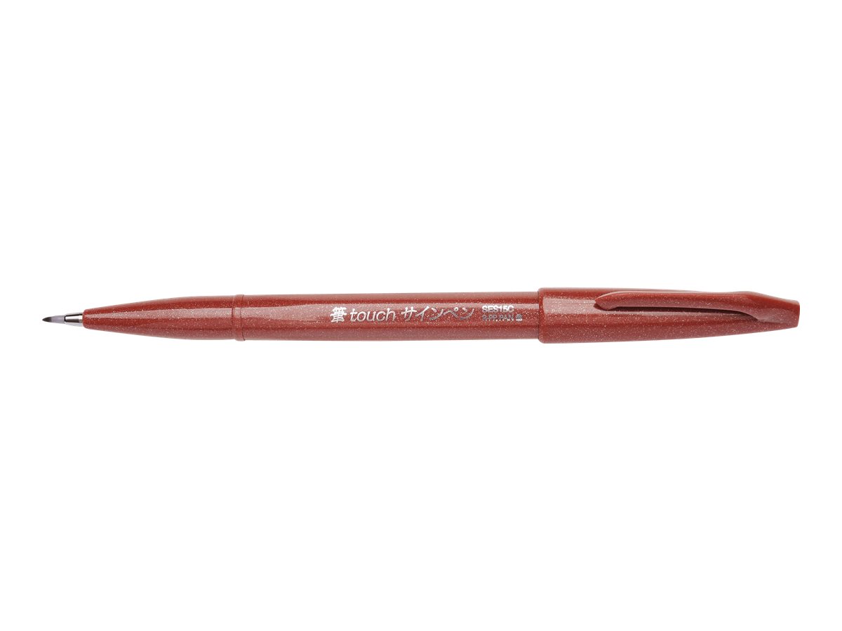 Pentel - Feutre pinceau à pointe souple - marron