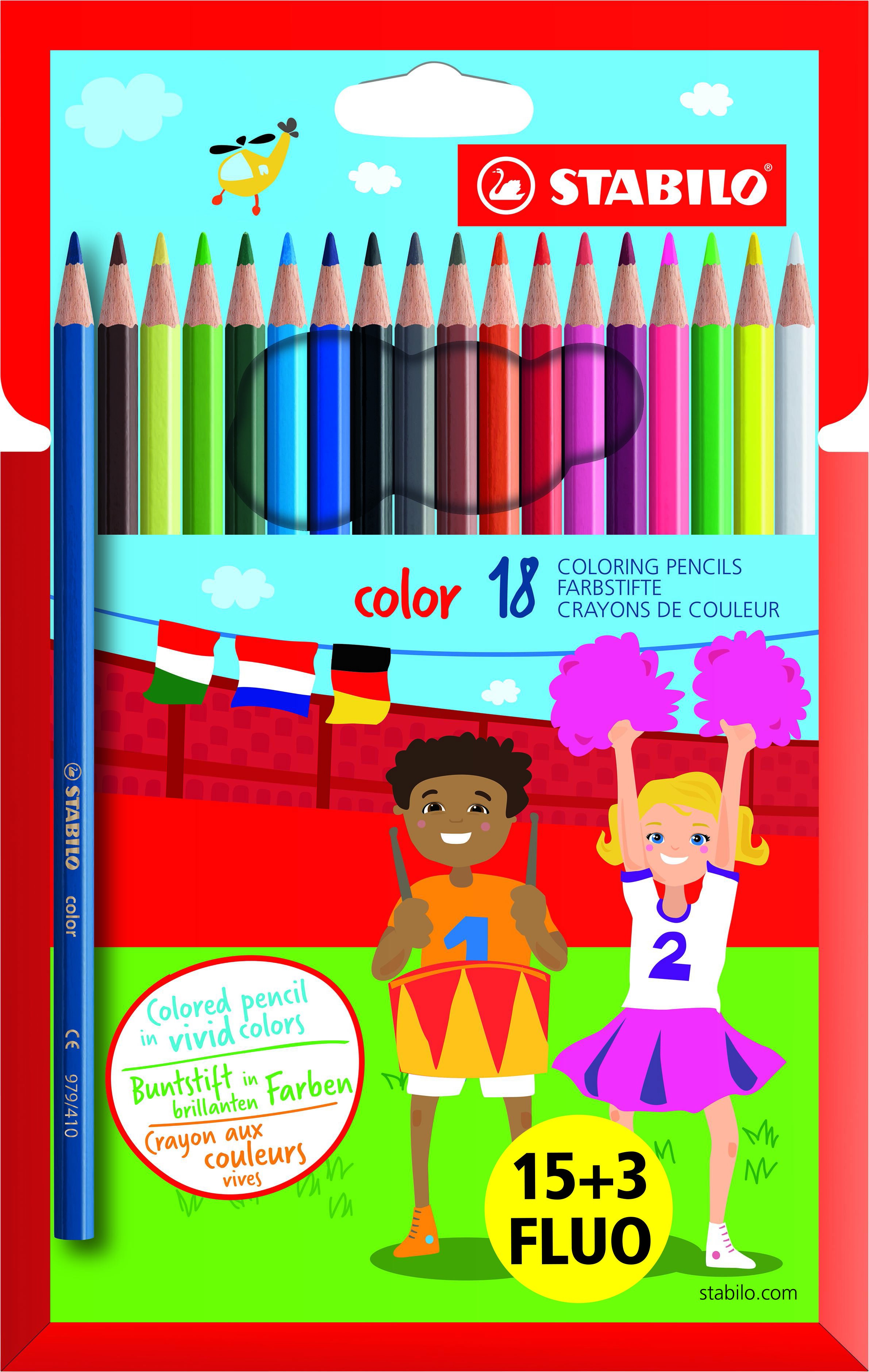 STABILO Color - 18 Crayons de couleur