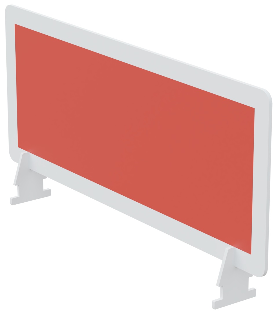 Écran de séparation en polystyrène - H33 x L80 cm - rouge