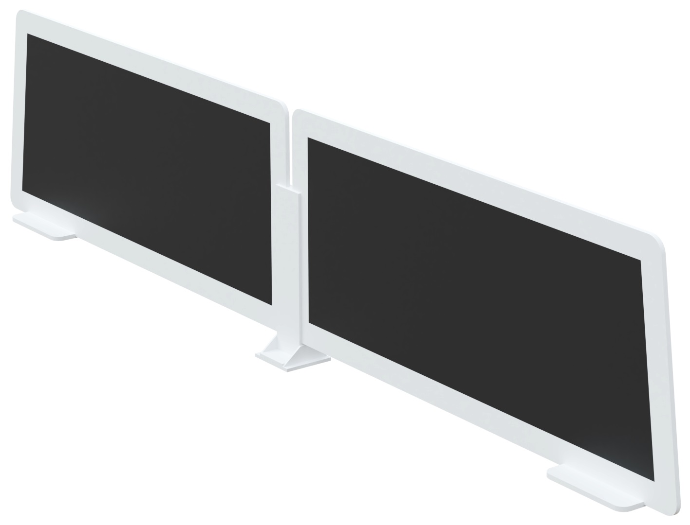 Lot de 2 écrans de séparation en polystyrène - H35 x L80 cm - noir