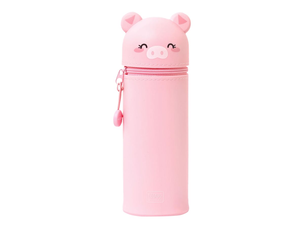 Legami Kawaï Piggy - Trousse Pot à crayons 2-en-1 - silicone