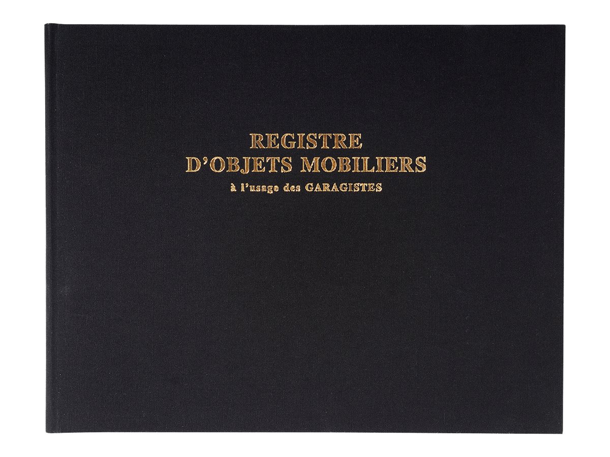 Exacompta - Registre des objets mobiliers pour les garages - 32 x 24 cm