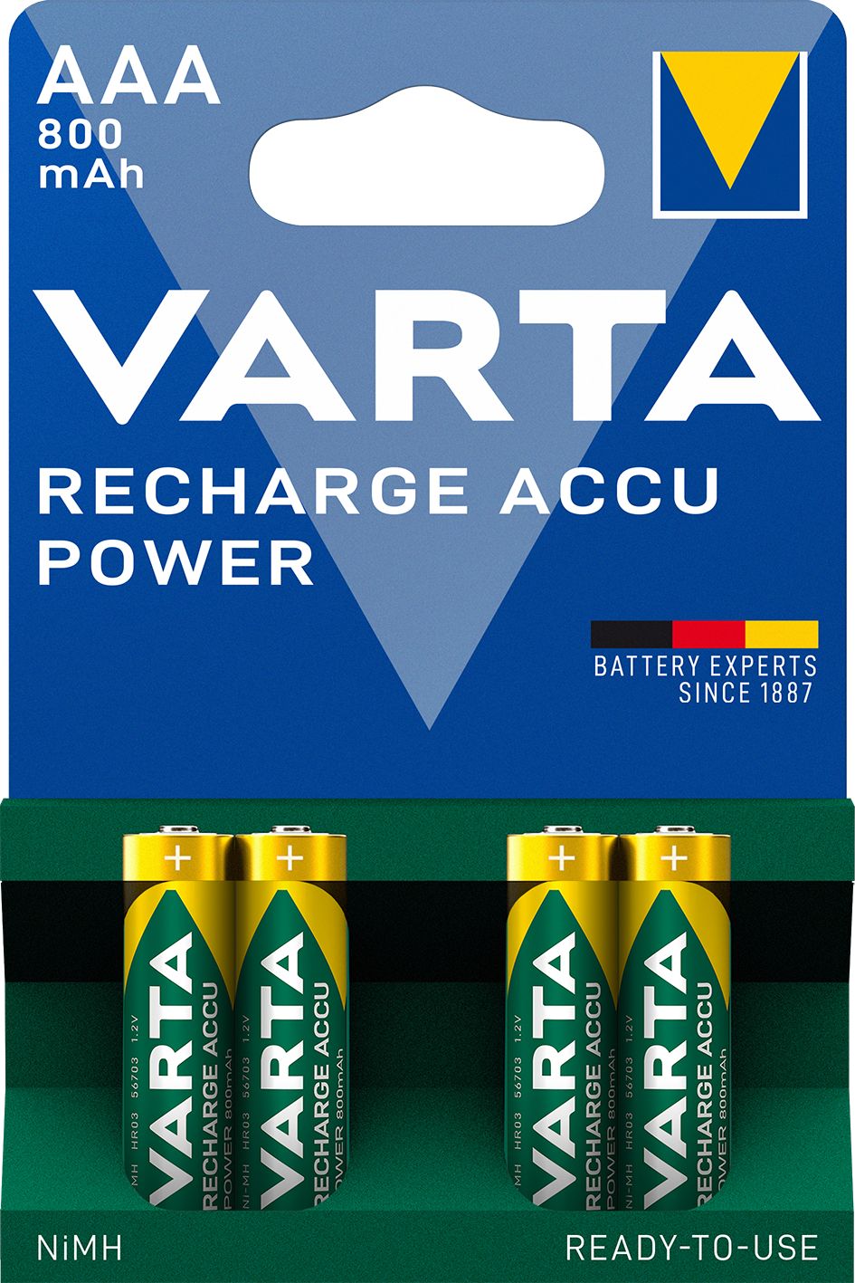 VARTA Accu power - 4 piles alcalines rechargeables - AAA LR03
